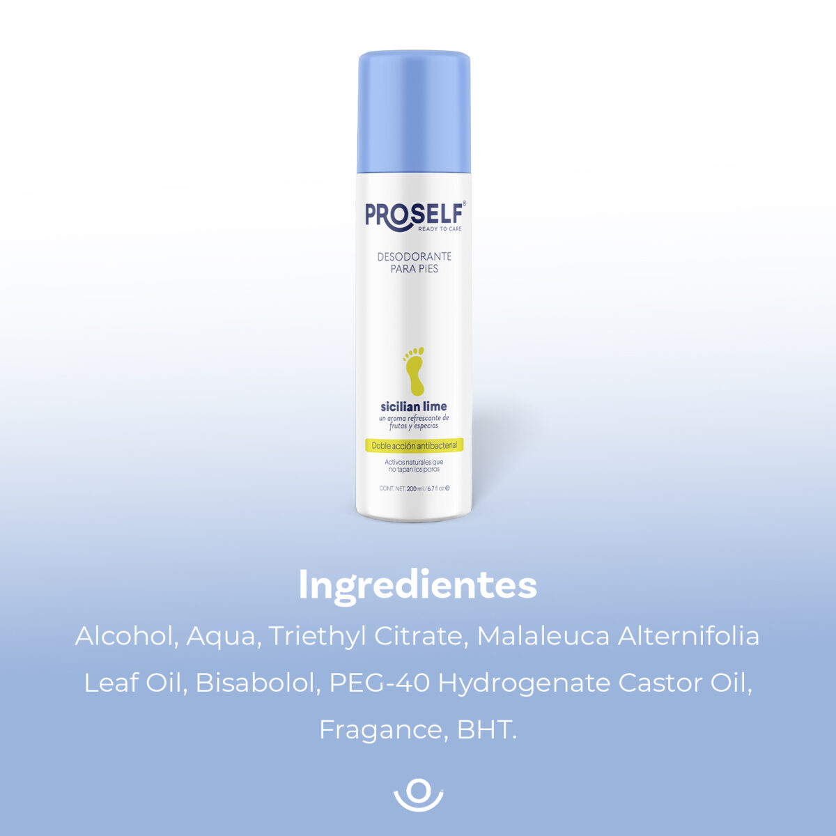 Desodorante para Pies en Aerosol PROSELF, Contra mal olor, Aroma a lima siciliana - 200 ml - Imagen 6